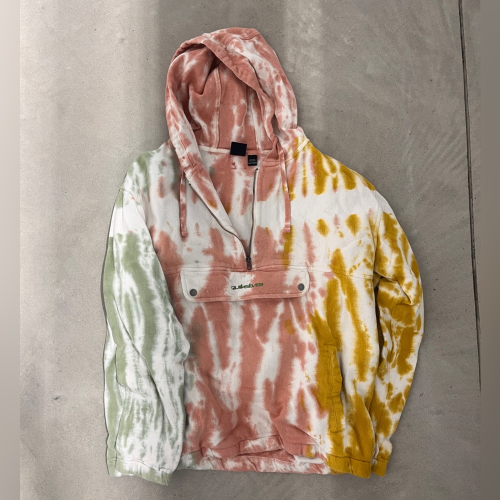 Quicksilver Tie-Dye Hoodie with Front Pocket - Picture 2 of 9